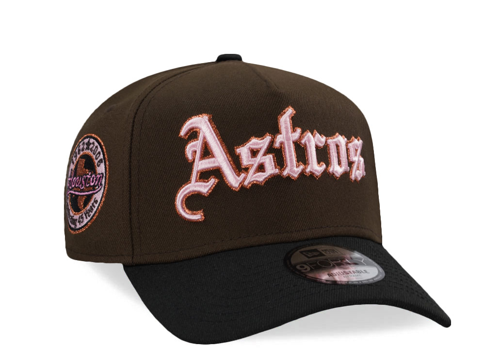 New Era Houston Astros 45th Anniversary Walnut Two Tone Edition 9Forty A Frame Snapback Hat