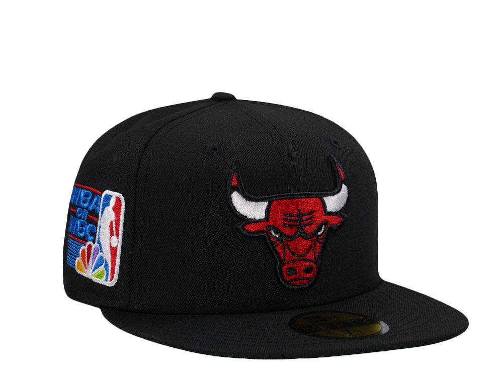 New Era Chicago Bulls NBA on NBC Black Throwback Edition 59Fifty Fitted Hat