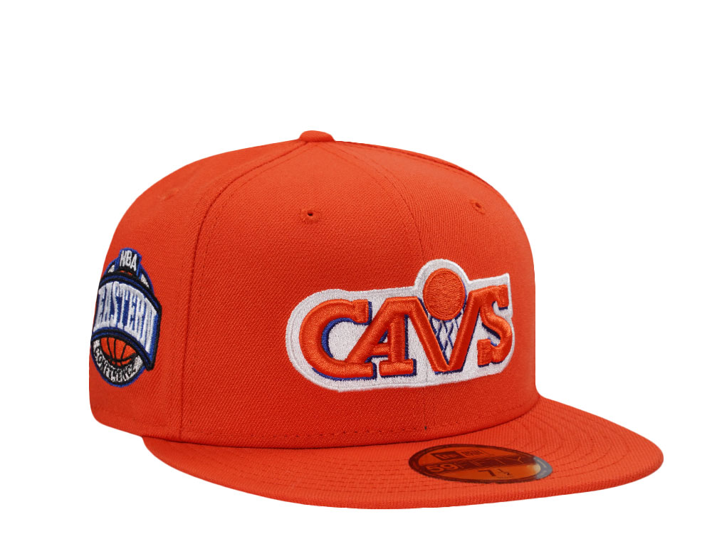 New Era Cleveland Cavaliers Eastern Conference Orange Throwback Edition 59Fifty Fitted Hat