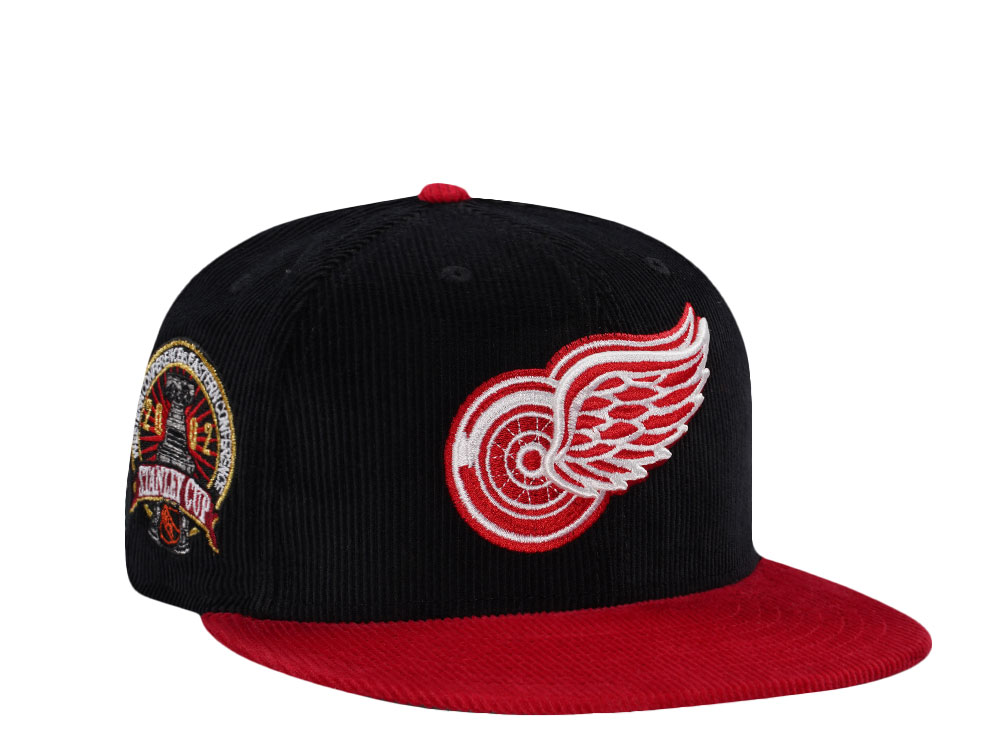 New Era Detroit Red Wings Stanley Cup 2002 Black Corduroy Two Tone Edition 59Fifty Fitted Hat