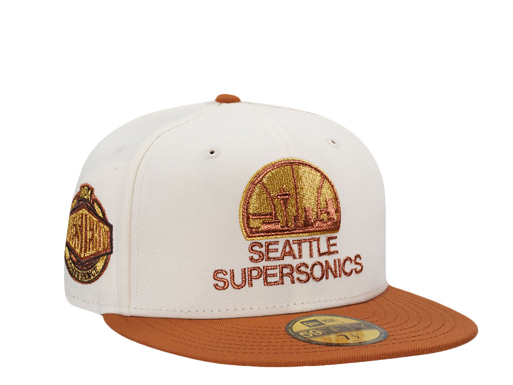 New Era Seattle Supersonics Western Conference Chrome Two Tone Edition 59Fifty Fitted Hat
